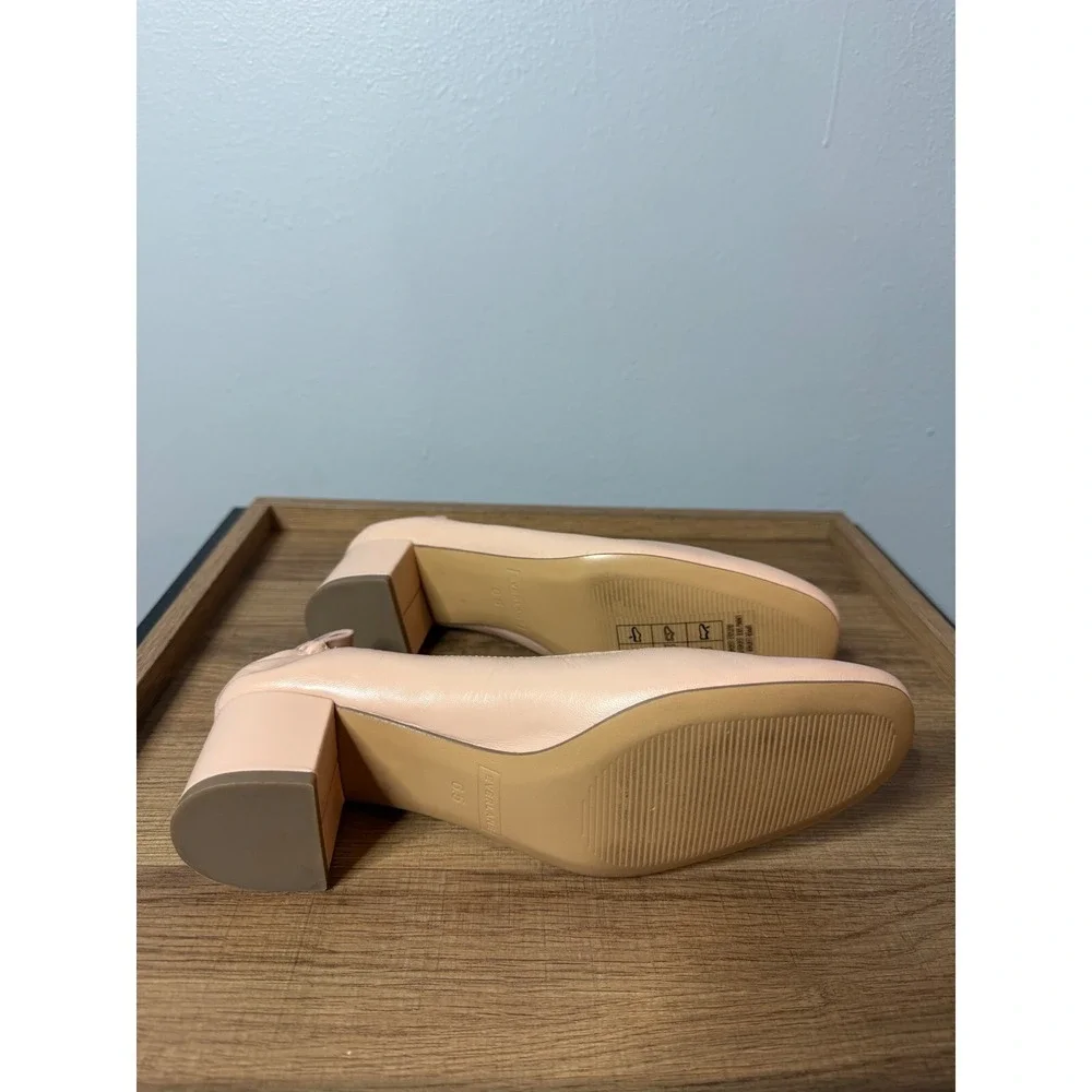 Everlane The Day‎ Heel in Blush Tan Womens Size 6.5 Leather